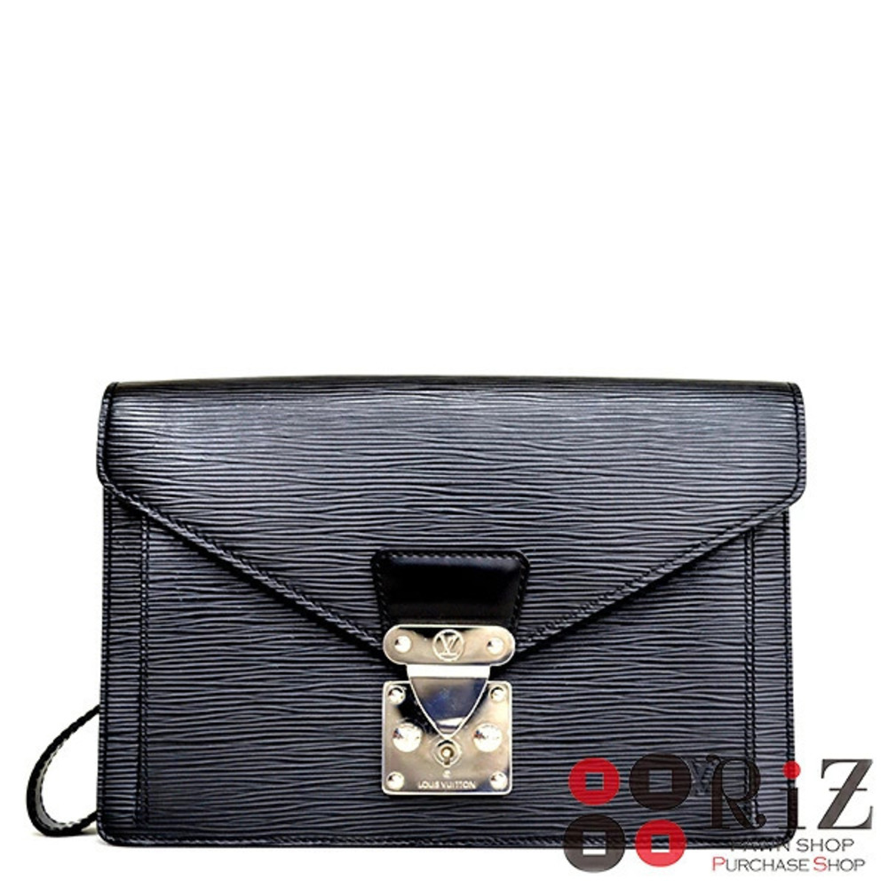 LOUIS VUITTON Pochette Slier Drag Hobo Messenger Bag Black Noir Black